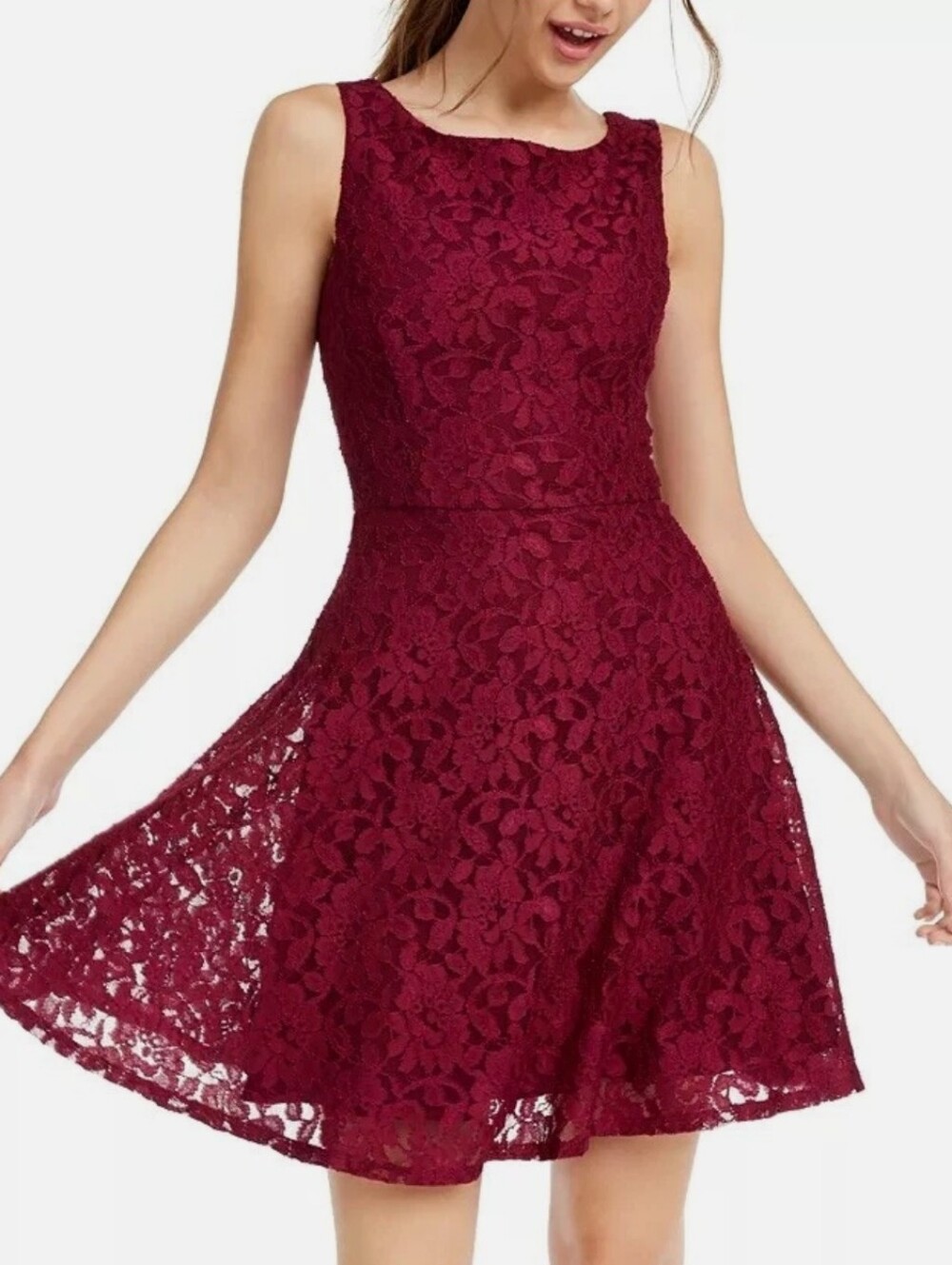 City Triangles JC Penny Burgundy Lace Mini Dress